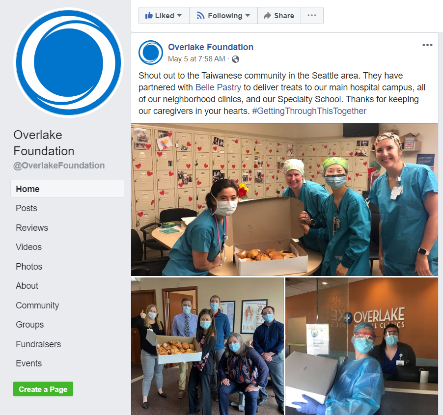 Pastries for hospitals/first responders