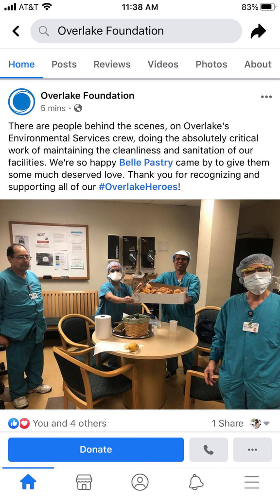 Pastries for hospitals/first responders
