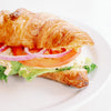 Egg salad croissant sandwich