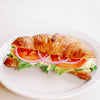 Egg salad croissant sandwich