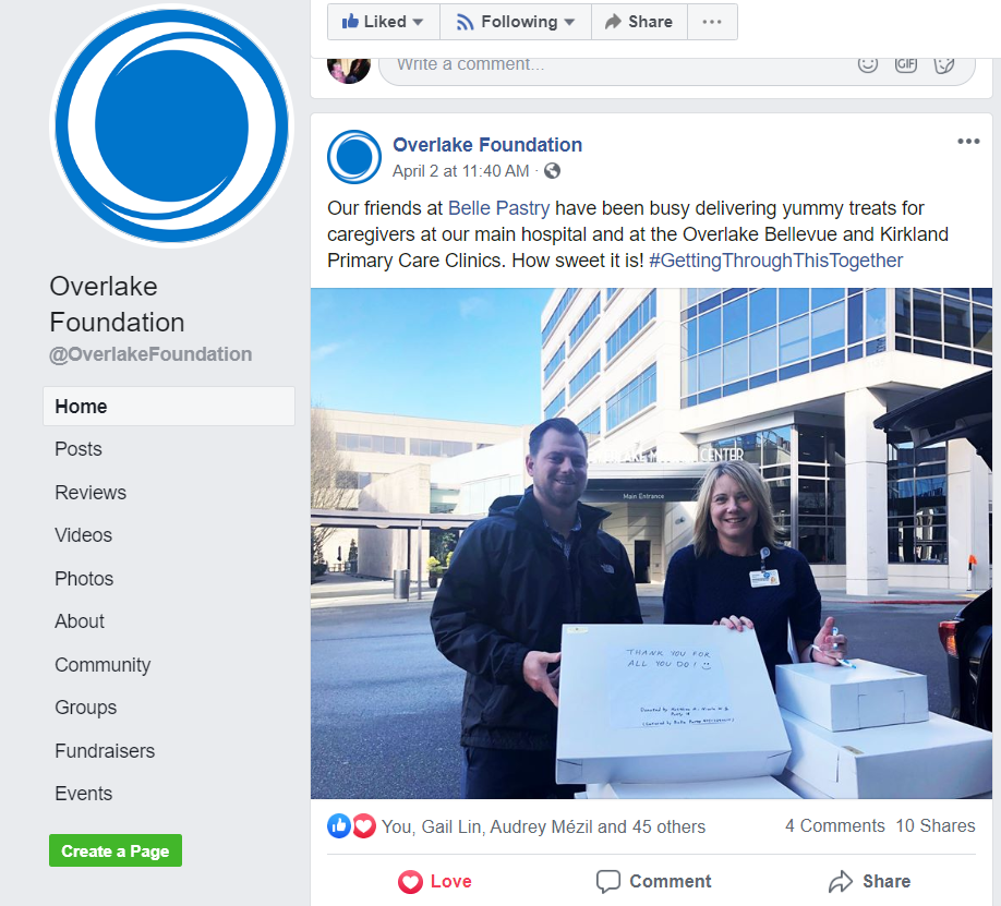 Pastries for hospitals/first responders